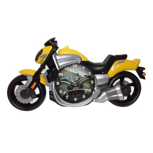Relógio de Parede Moto Amarela 58cm Nataluz