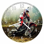 Relógio De Parede Moto Motocross Motorcycle Decorações