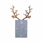 Relógio De Parede Nórdico Mudo Com Chifres De Madeira Em Casa Pendurado Decoração Da Sala De Estar