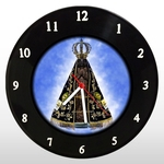 Relógio de Parede - Nossa Senhora Aparecida - em Disco de Vinil - Religioso - Mr. Rock