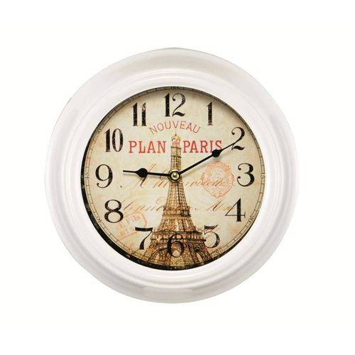 Relógio de Parede Nouveau 5474 27cm Branco