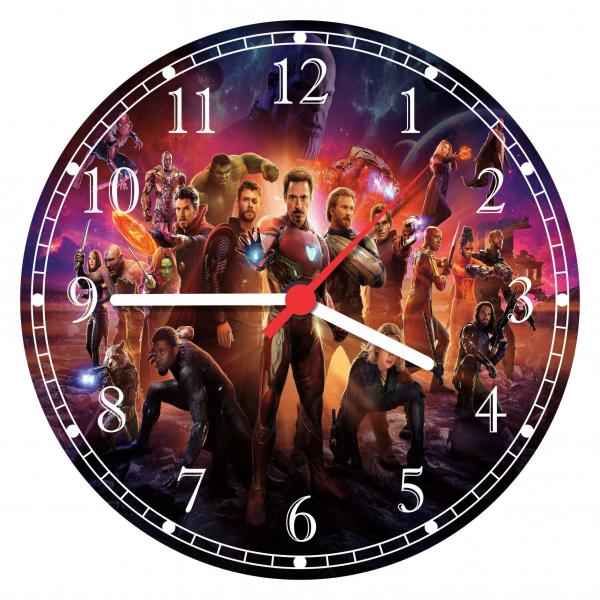 Relógio de Parede os Vingadores Avengers Super Heróis - Vital Quadros