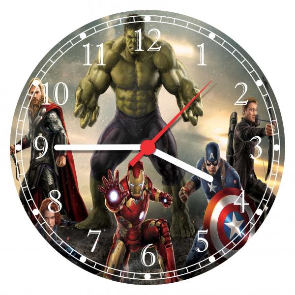 Relógio de Parede os Vingadores Avengers Super Heróis - Vital Quadros