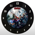Relógio de Parede - Os Vingadores - em Disco de Vinil - Mr. Rock - Era de Ultron - Marvel Comics
