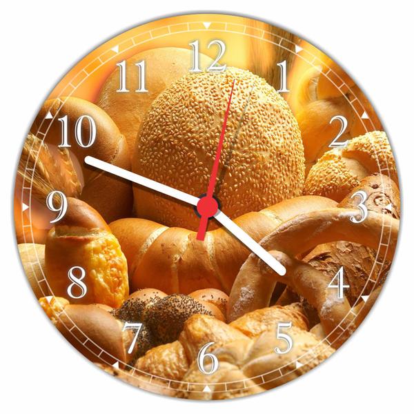 Relógio de Parede Padarias Cafeterias Gourmet Café Bolos Pães - Vital Quadros