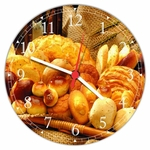 Relógio De Parede Pães Padaria Presentes Confeitaria Cafeteria