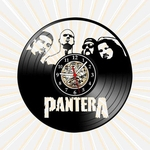 Relógio de Parede Pantera Rock Vinil LP Decoração Retrô Vintage