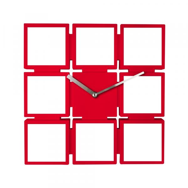Relógio de parede para fotos vermelho Coisas e Coisinhas