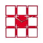 Relógio de parede para fotos vermelho Coisas e Coisinhas
