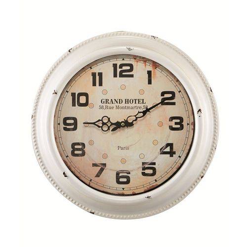 Relógio de Parede Paris 5460 44cm Branco