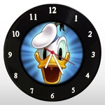 Relógio de Parede - Pato Donald - em Disco de Vinil - Mr. Rock - Disney