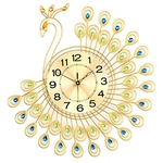 Relógio de parede pavão com diamantes 40pcs decorativos