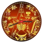 Relógio De Parede Pentagrama Ocultismo Cabala Decoração