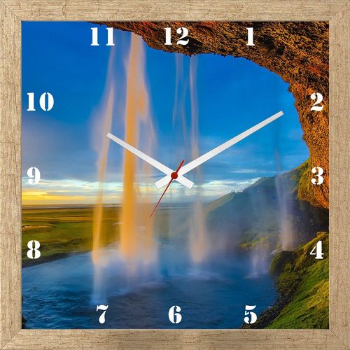 Relógio de Parede Personalizado Paisagem Islândia 30x30cm