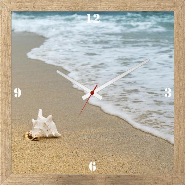 Relógio de Parede Personalizado Paisagem Praia Beira Mar 30x30cm - Decore Pronto