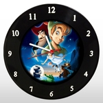 Relógio de Parede - Peter Pan - em Disco de Vinil - Mr. Rock - Disney