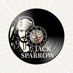 Relógio de Parede Piratas do Caribe Jack Sparrow Cinema Vinil