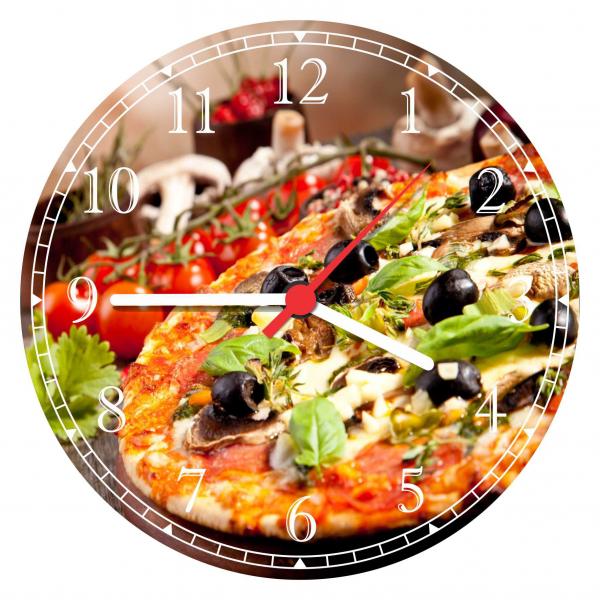 Relógio de Parede Pizza Pizzarias Gourmet Restaurantes Decorar - Vital Quadros