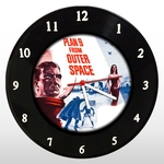 Relógio de Parede -Plano 9 do Espaço Sideral - em Disco de Vinil - Mr. Rock - Terror