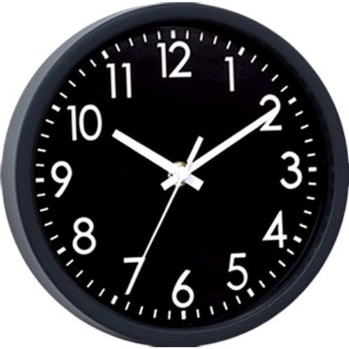 Relógio de Parede Plástico Preto 25X25Cm - Urban