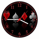 Relógio De Parede Poker Baralho Pôquer Cartas Sala Jogos