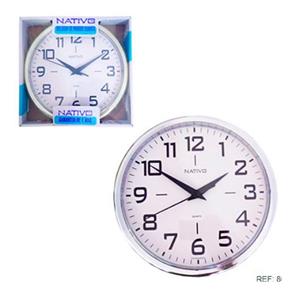 Relógio de Parede Ponteiros Nativo 24cm