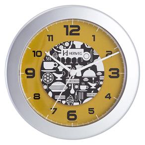 Relógio de Parede Prata Metálico 6666-070 Herweg - Prata