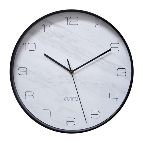 Relógio de Parede Preto 31,5cm Marble Urban