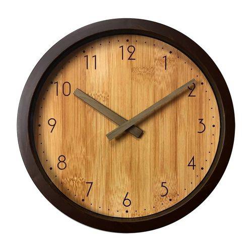 Relógio de Parede Preto 25cm Wood Urban