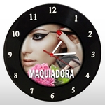 Relógio de Parede – Profissão Maquiadora - em Disco de Vinil - Mr. Rock