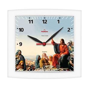 Relógio de Parede Quadrado Alpha Preto Cristo no Monte das Oliveiras