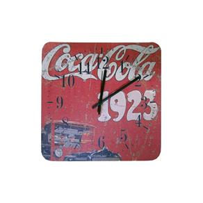 Relógio de Parede Quadrado Coca Cola 1923 29cm Ref. 0881 - Embalamix