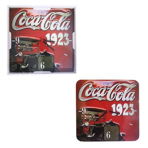 Relogio de Parede Quadrado Coca Cola 1923 29cm