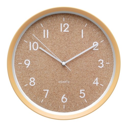 Relógio de Parede Quartz 30Cm Bege Cork Style
