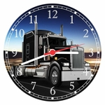 Relógio De Parede Quartz Caminhão Preto Arte e Decoração