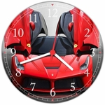 Relógio De Parede Quartz Carros Ferrari LAFerrari Vermelha Arte e Decoração 03