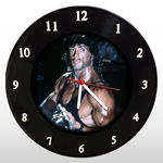 Relógio de Parede - Rambo - em Disco de Vinil - Mr. Rock - Sylvester Stallone