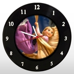 Relógio de Parede - Rapunzel - em Disco de Vinil - Mr. Rock - Disney