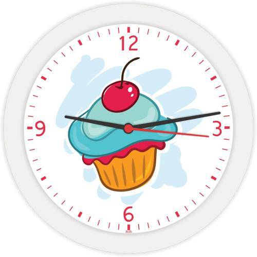Relógio de Parede Redondo Cupcake - Bell´S
