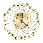Relógio De Parede Redondo De Flor De Strass Vintage Sala De Estar Decoração De Escritório Em Casa