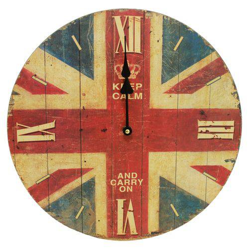 Relógio de Parede Redondo England em Mdf