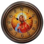 Relógio de Parede Redondo Estampado 3d Maria Mãe de Jesus 40cm