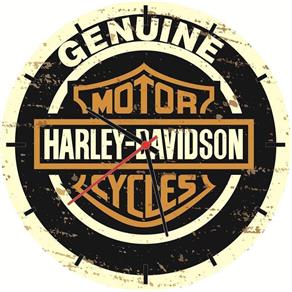 Relógio de Parede Redondo Harley Davidson MDF