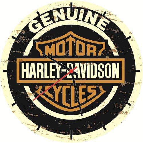 Relógio de Parede Redondo Harley Davidson MDF