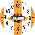 Relógio de Parede Redondo Madeira Harley Motor Cycles