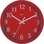 Relógio De Parede Redondo Moderno 30cm Alumínio Não Enferruja - Ref - 6719 - Vermelho