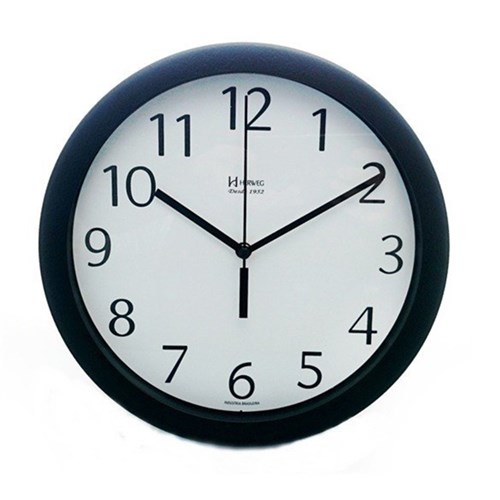 Relógio de Parede Redondo Moderno Analógico Alumínio Fundo Herweg Branco