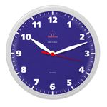Relógio de Parede Redondo Omega Branco Azul
