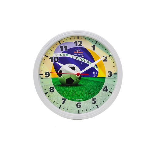 Relógio de Parede Redondo Omega Branco Brasil