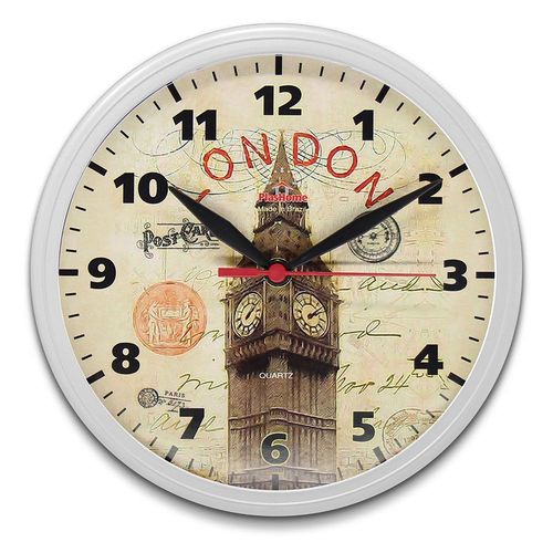 Relógio de Parede Redondo Omega Branco Londres